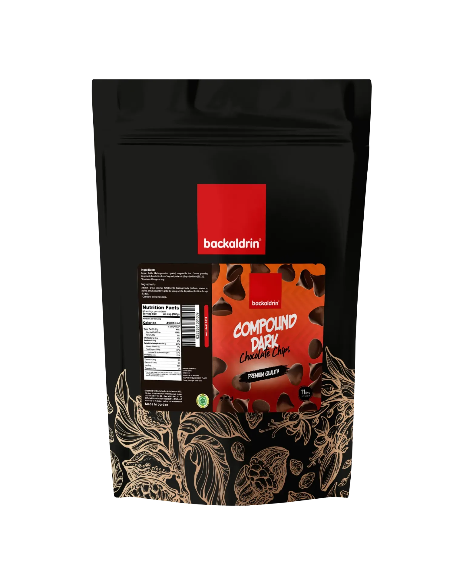 Compound Dark Chocolate Chips  1*10